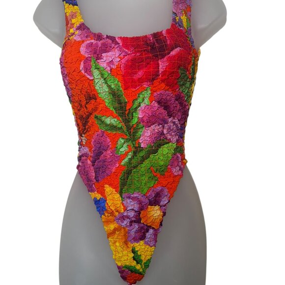 Mara Hoffman Isa Rainbow Multi Textured Bodysuit XXS NWT - Picture 3 of 8